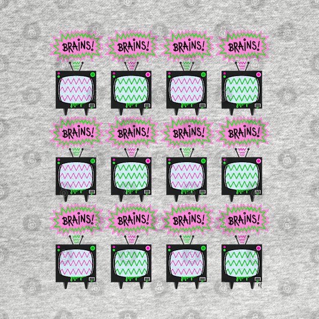 Zombie TV Multi Pattern by KirstyFinnigan